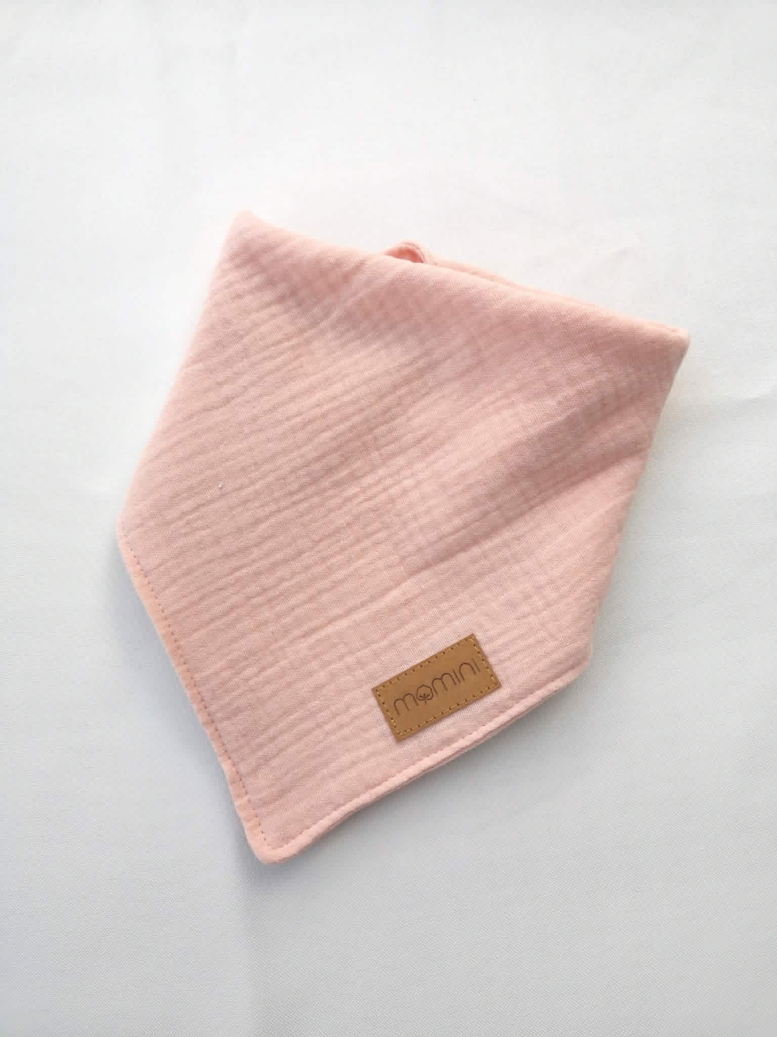 Foulard bavoir bébé en gaze de coton bio personnalisable