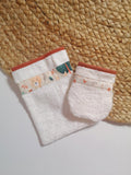 Gants de toilette en coton biologique - Motif Woodland