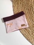 Tour de cou enfant - motif Woodland lapin rose