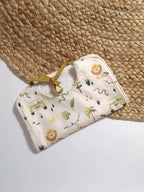 Bavoir bébé classique en coton bio - motif Mini Safari