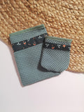 Gants de toilette adulte/enfant nid d'abeille - Motif Woodland