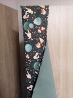 Cape de bain bébé en coton nid d'abeille - motif Woodland