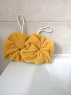 fleur-de-douche-bebe-enfant-maman-eponge-bambou-jaune